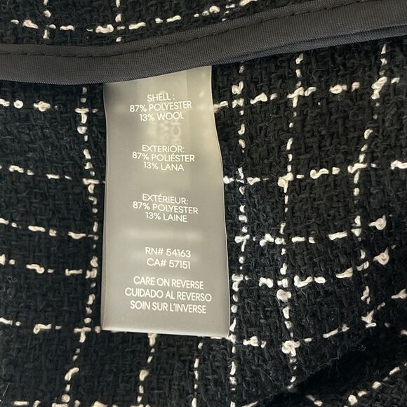 Calvin Klein SZ 2 Blazer Jacket Open Front Long Sleeve Pockets Unlined Womens - Picture 9 of 9